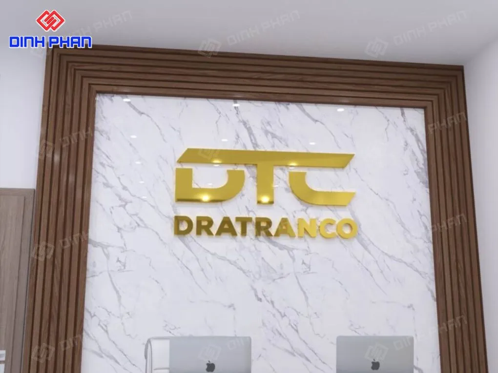 Làm vách logo công ty