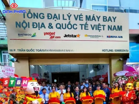 Mẫu bảng hiệu vé máy bay