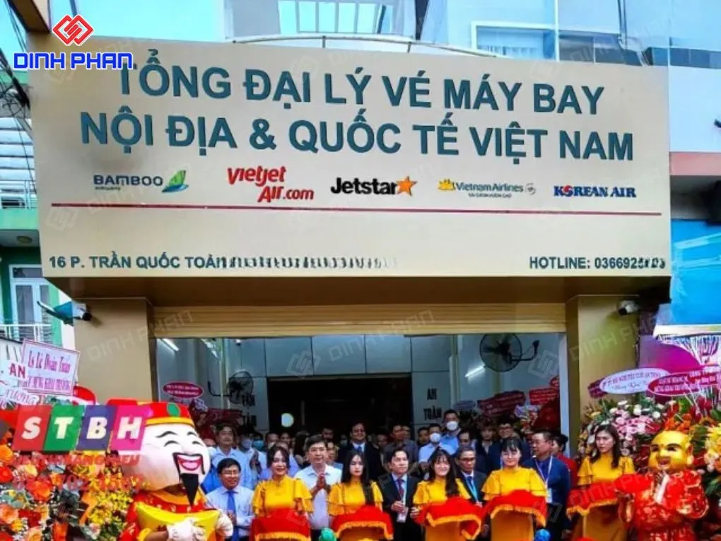 Mẫu bảng hiệu vé máy bay