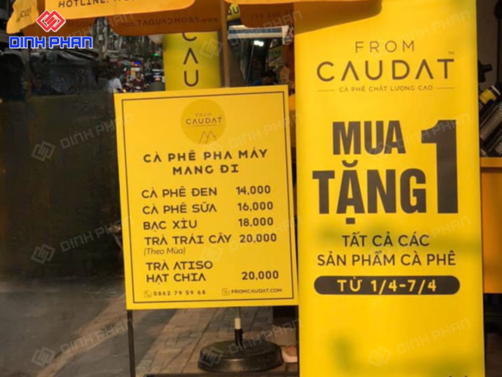 Bảng hiệu cafe mang đi
