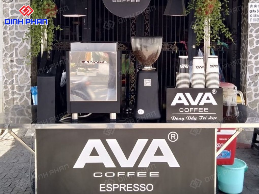 Bảng hiệu cafe pha máy