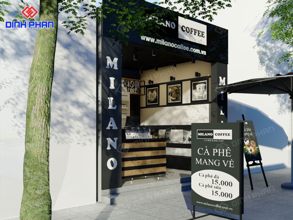 Bảng hiệu cafe pha máy
