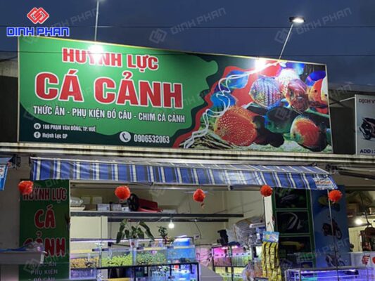Bảng hiệu cửa hàng cá cảnh