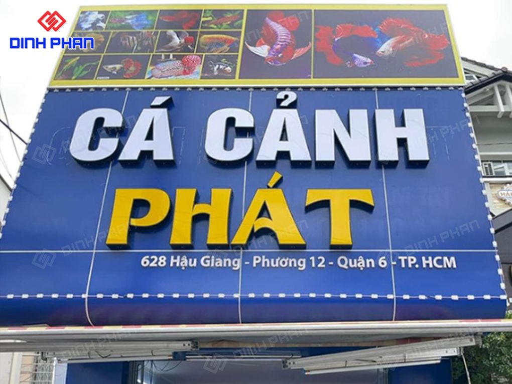 Kích thước bảng hiệu cửa hàng cá cảnh bao nhiêu? Bảng hiệu cửa hàng cá cảnh
