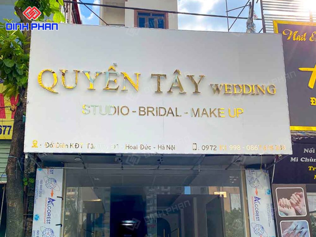Bảng hiệu studio áo cưới