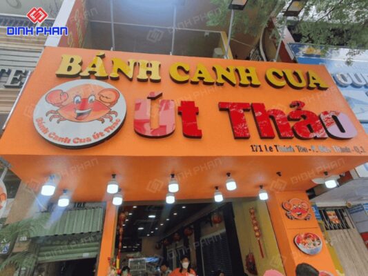 Bảng hiệu tiệm bánh canh