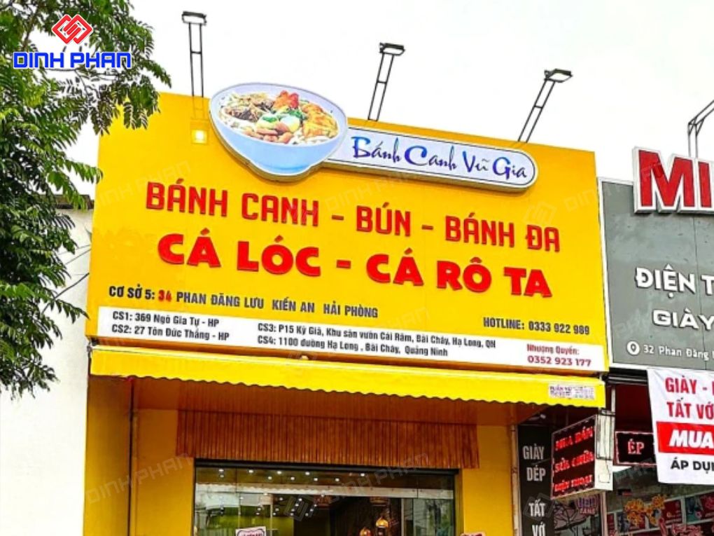 Bảng hiệu tiệm bánh canh
