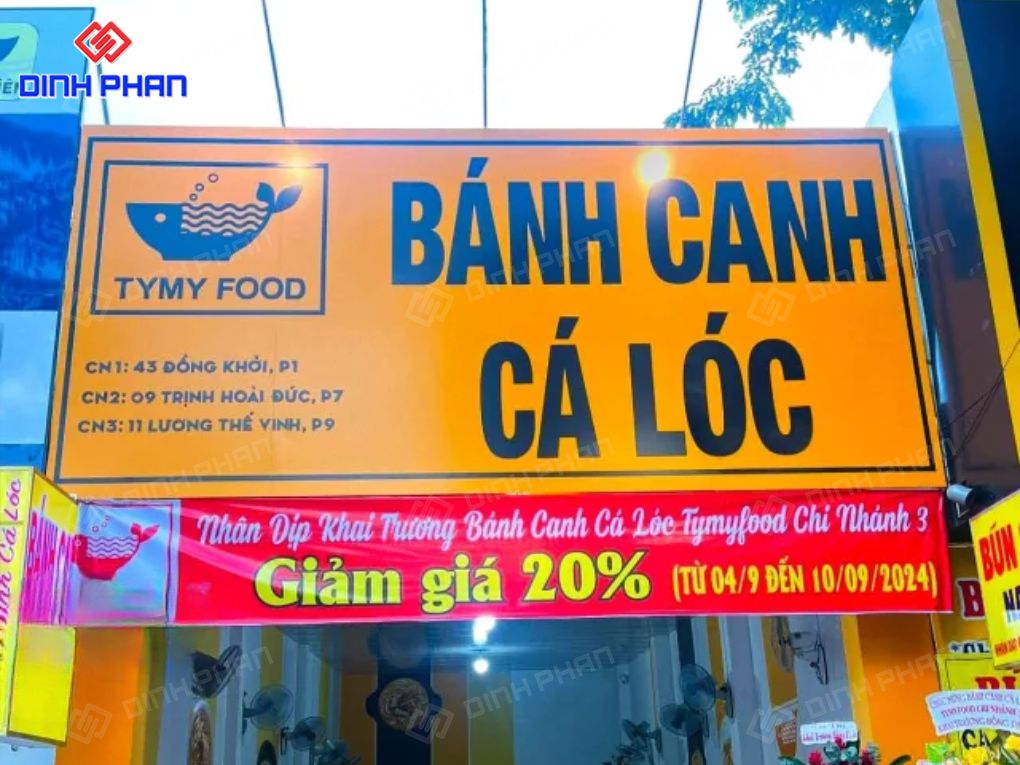 Bảng hiệu tiệm bánh canh