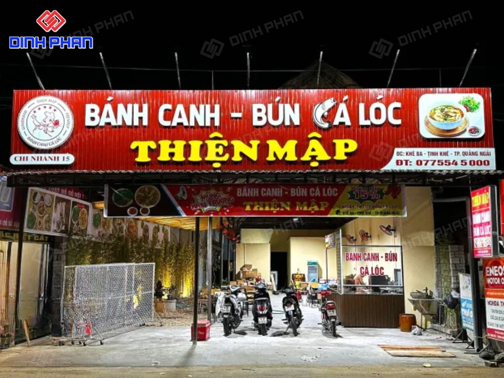 Bảng hiệu tiệm bánh canh