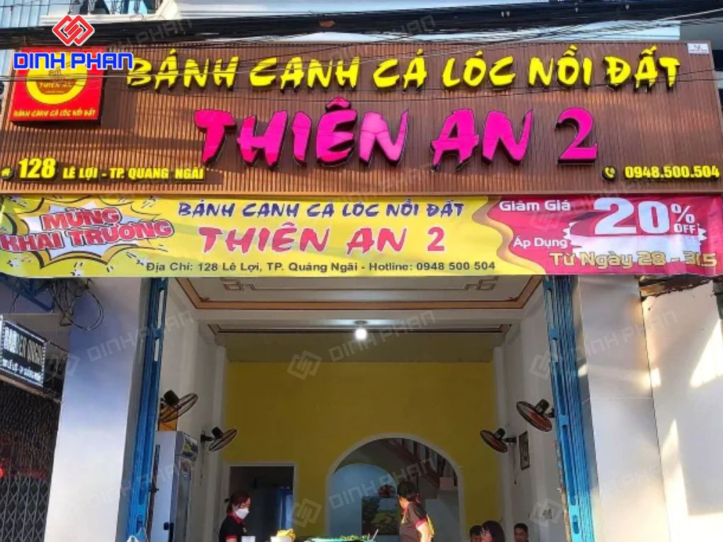 Bảng hiệu tiệm bánh canh
