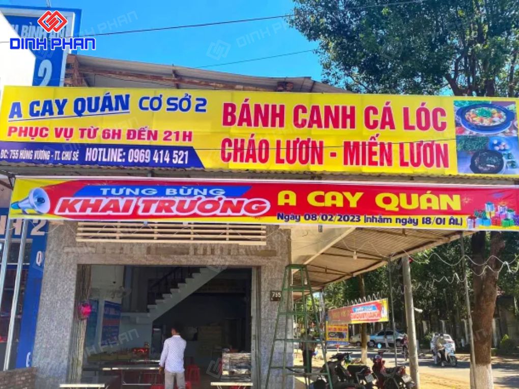 Bảng hiệu tiệm bánh canh