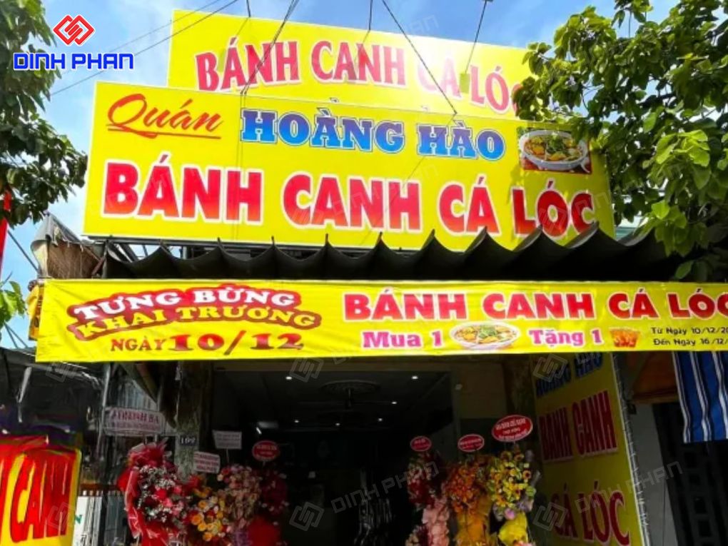 Bảng hiệu tiệm bánh canh