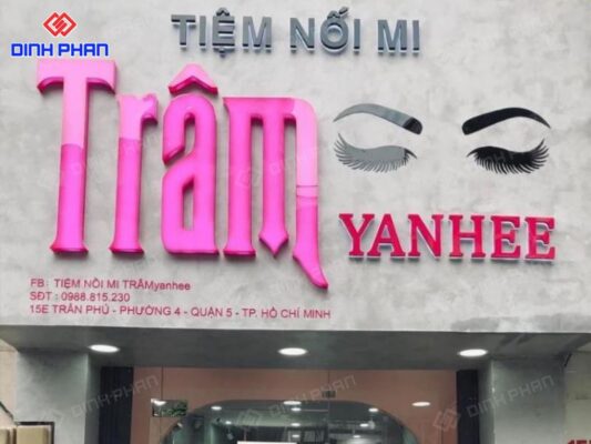 Bảng hiệu tiệm nối mi 