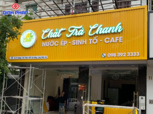 Bảng hiệu tiệm trà chanh