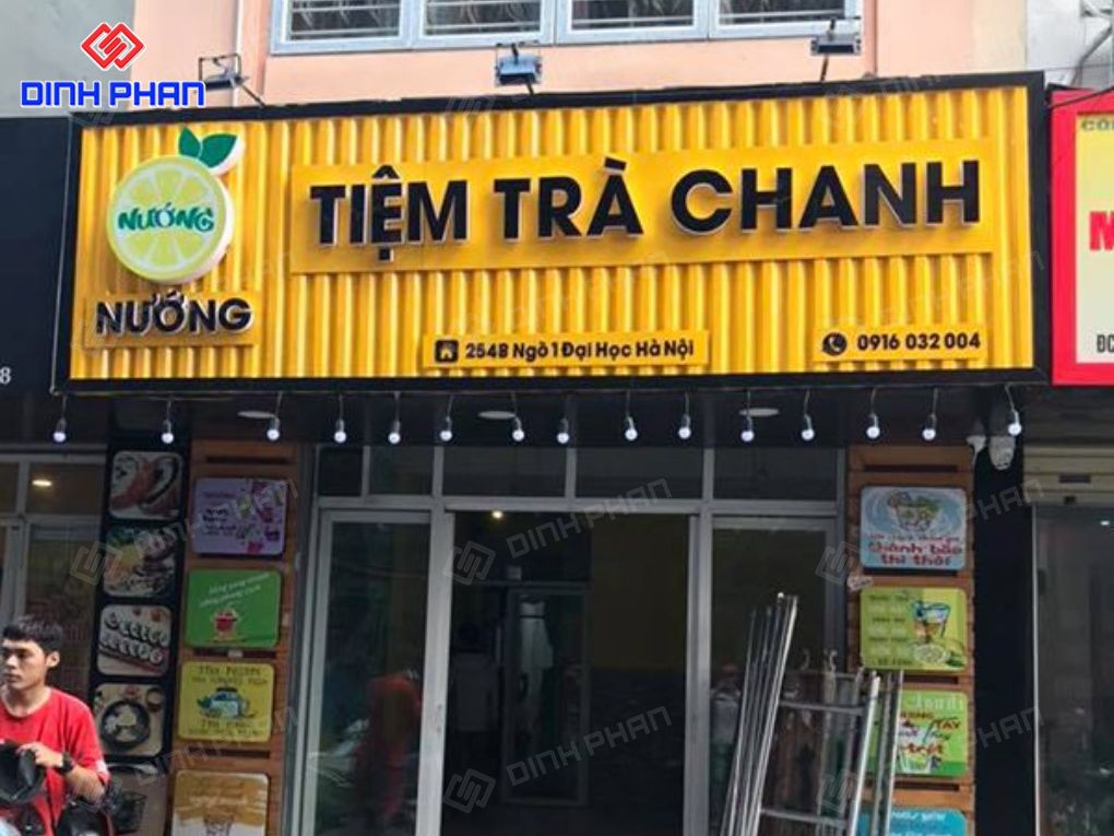 Bảng hiệu tiệm trà chanh