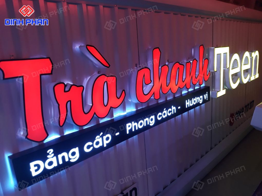 Bảng hiệu tiệm trà chanh
