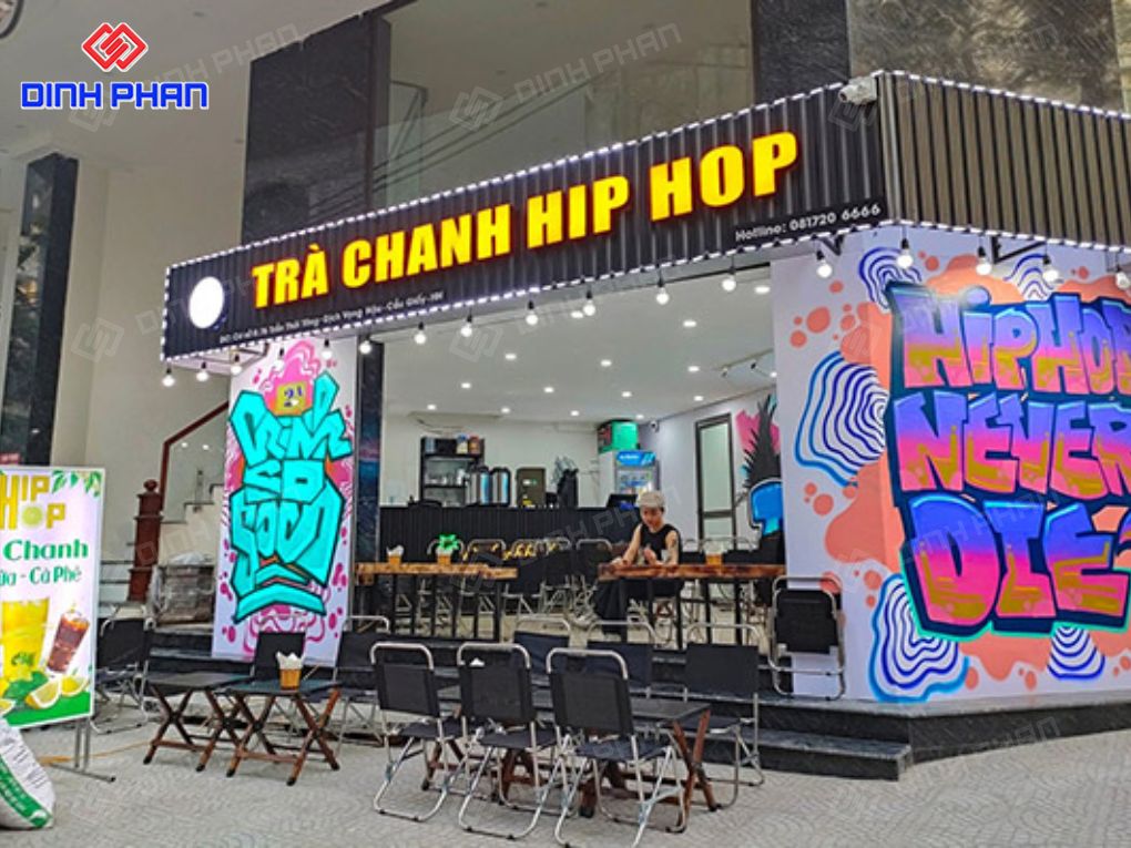 Bảng hiệu tiệm trà chanh