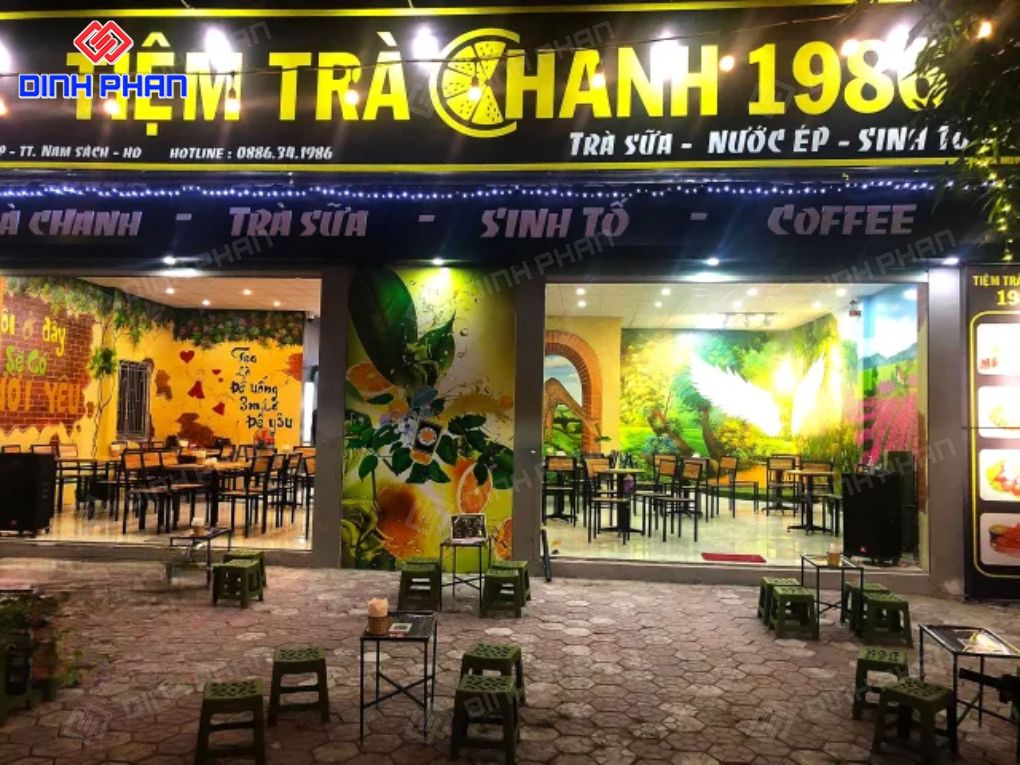 Bảng hiệu trà chanh