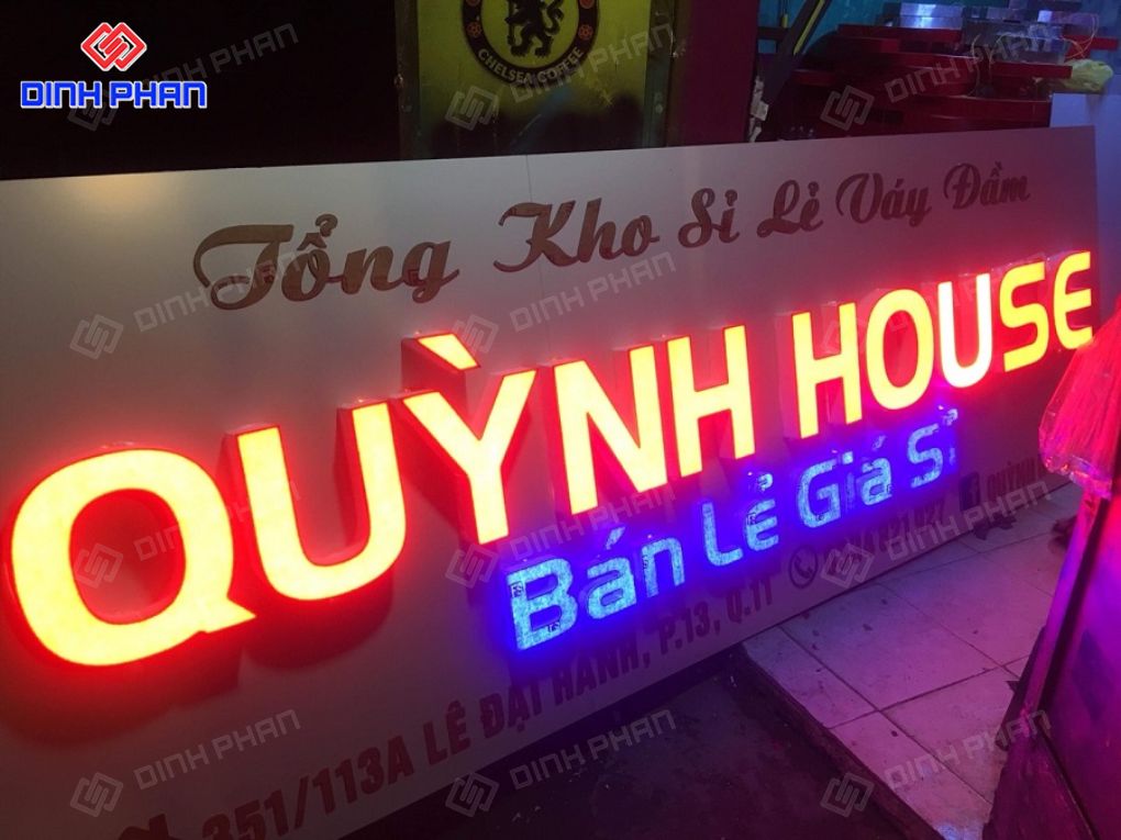 Chữ mica đèn led