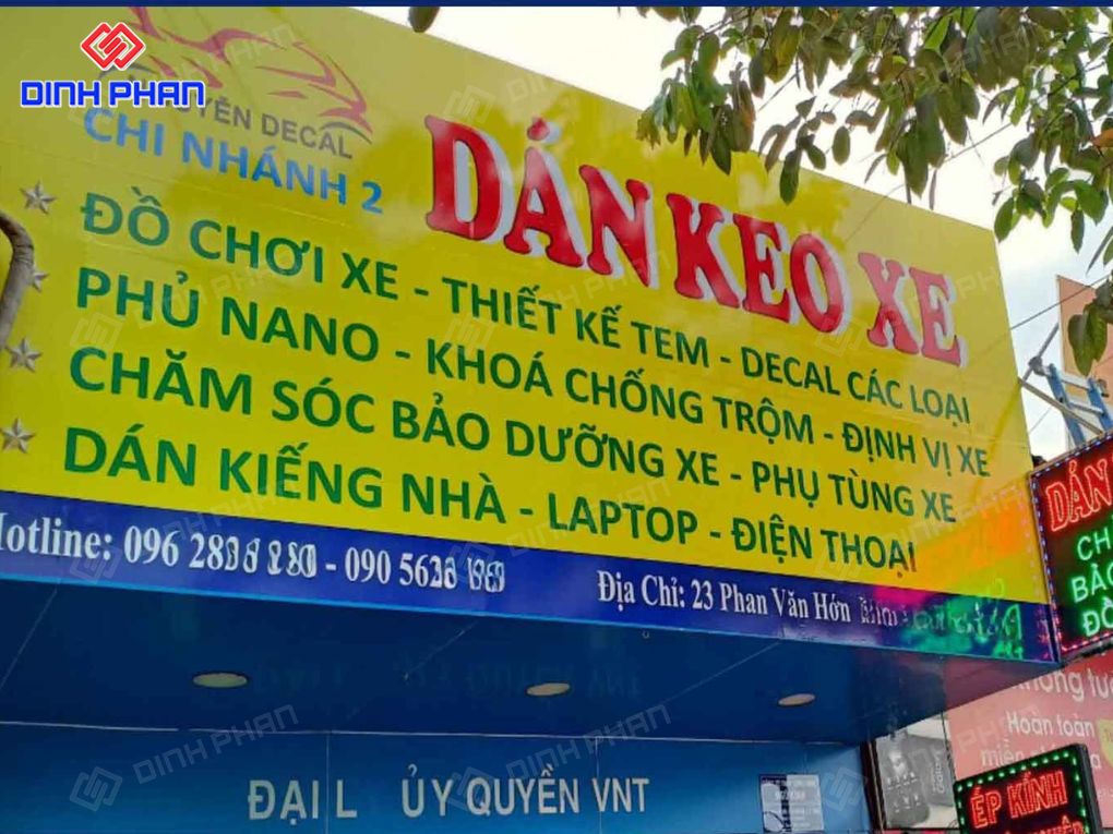 Làm bảng alu dán decal