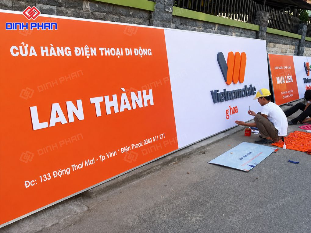 Làm bảng alu dán decal