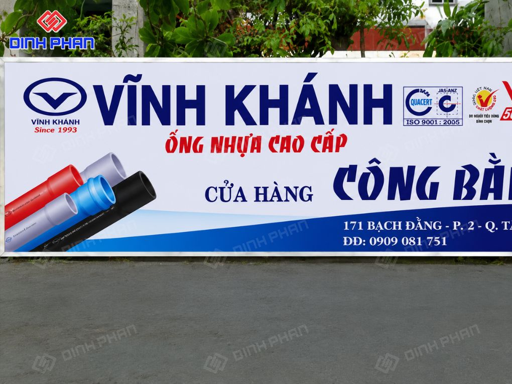 Làm bảng alu dán decal