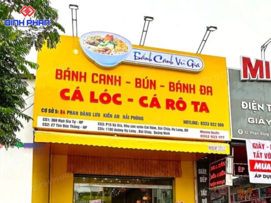 Làm bảng hiệu bánh canh