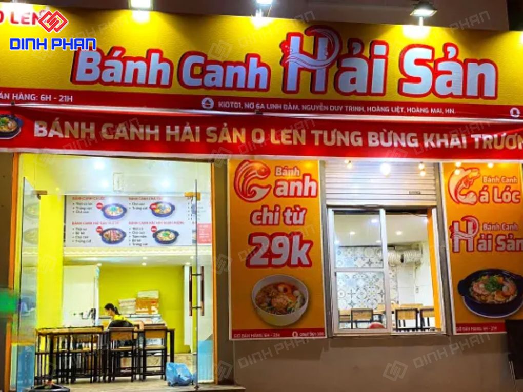 Làm bảng hiệu bánh canh