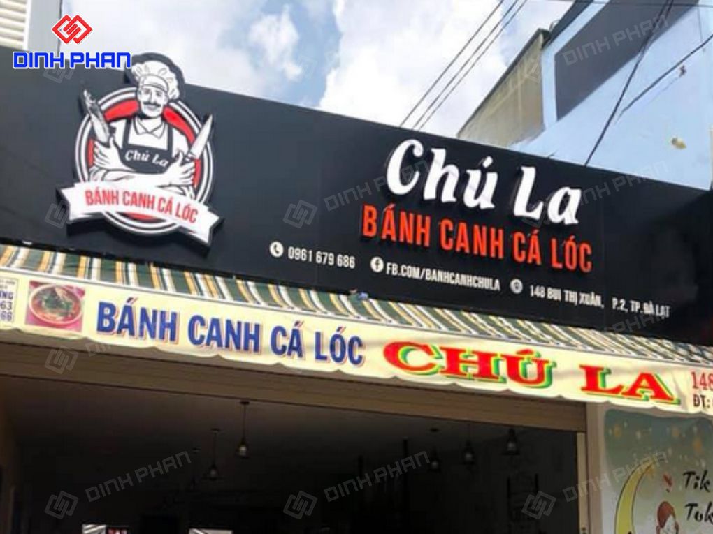 Làm bảng hiệu bánh canh