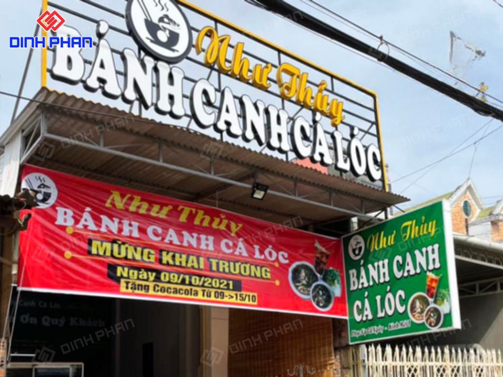 Làm bảng hiệu bánh canh