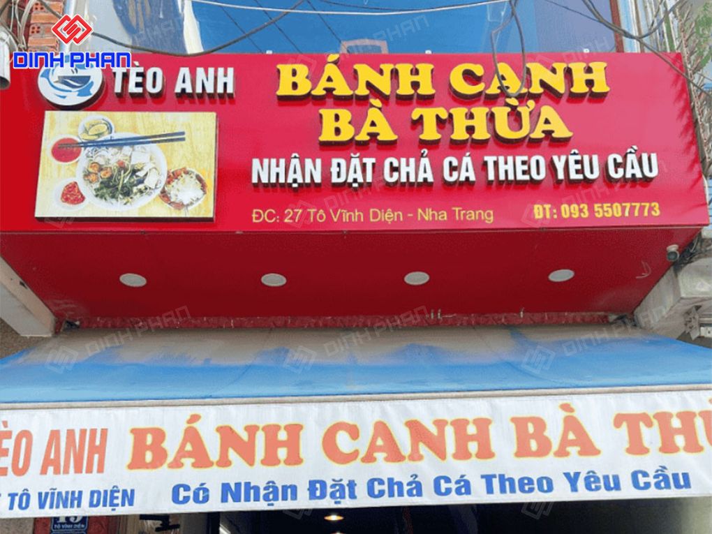 Làm bảng hiệu bánh canh