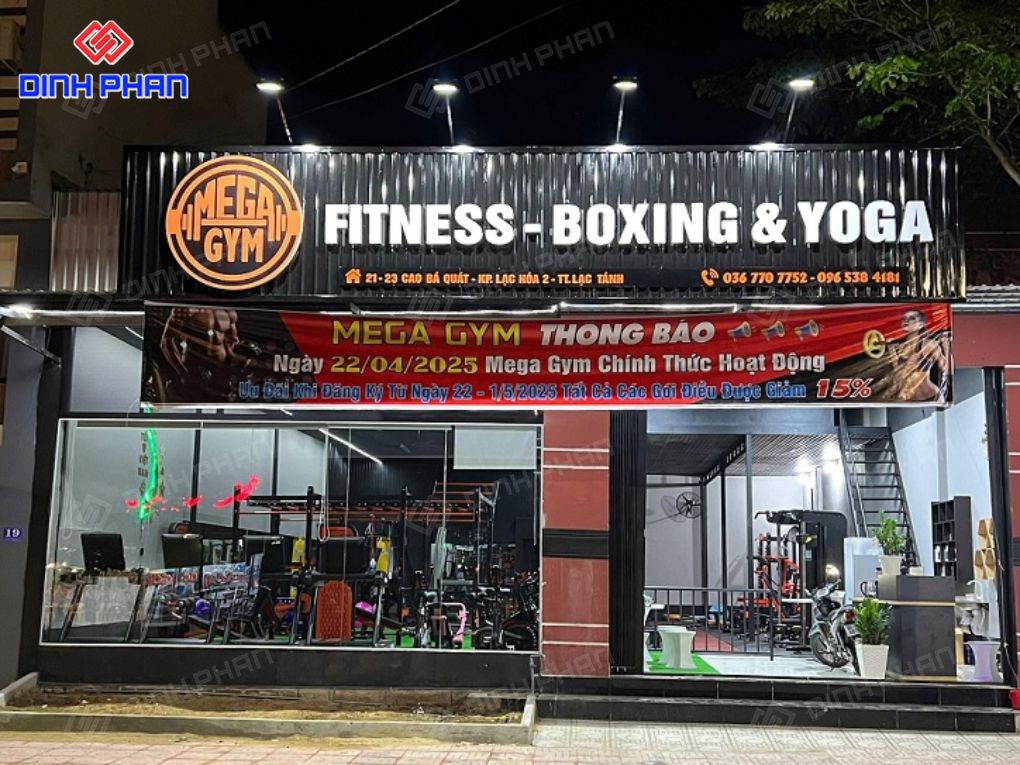 Làm bảng hiệu phòng gym