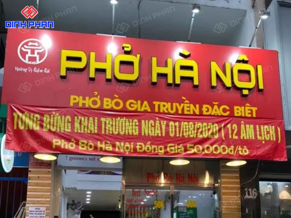 Làm bảng hiệu quán phở