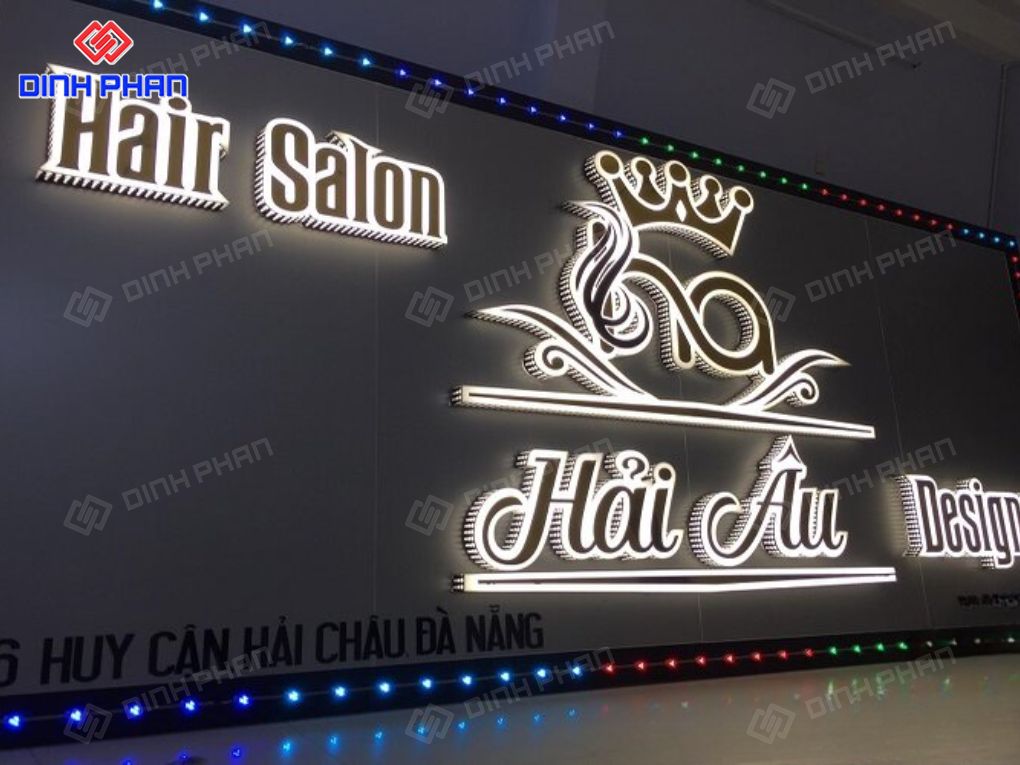 Thiết kế làm bảng hiệu tiệm tóc hiện đại Làm bảng hiệu tiệm tóc
