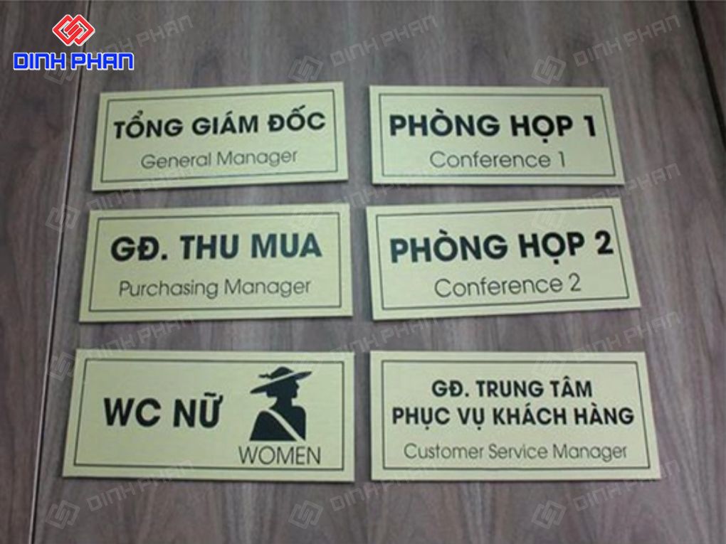 Làm biển tên phòng ban