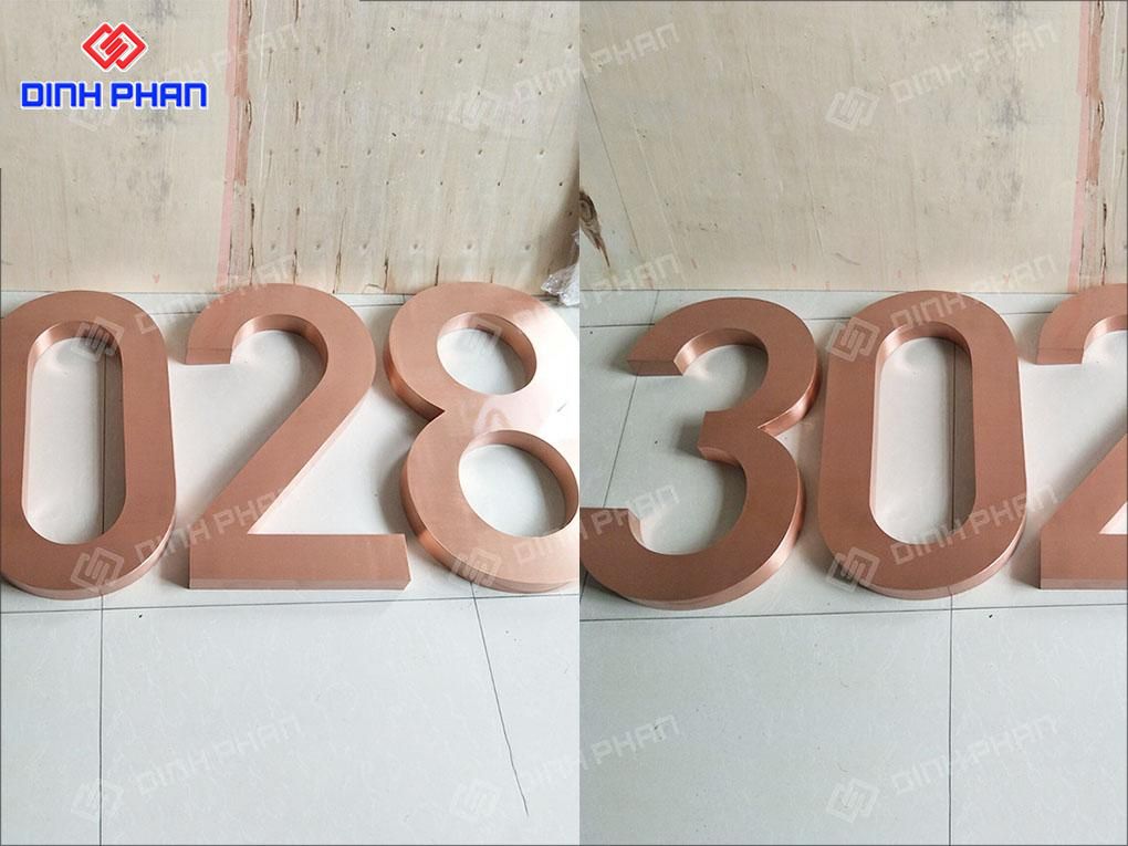 Chữ inox hồng