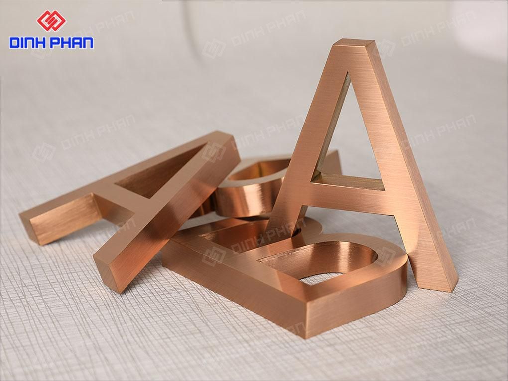 Chữ inox hồng