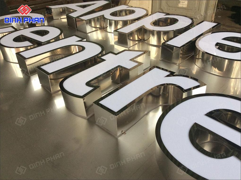 Chữ inox trắng