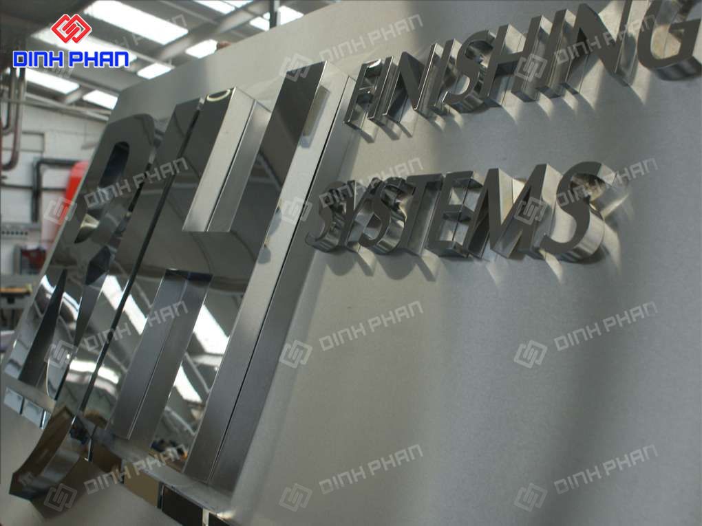 Chữ inox trắng gương