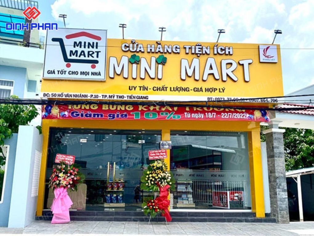 Làm bảng hiệu cửa hàng đẹp, thi công trọn gói Làm bảng hiệu cửa hàng