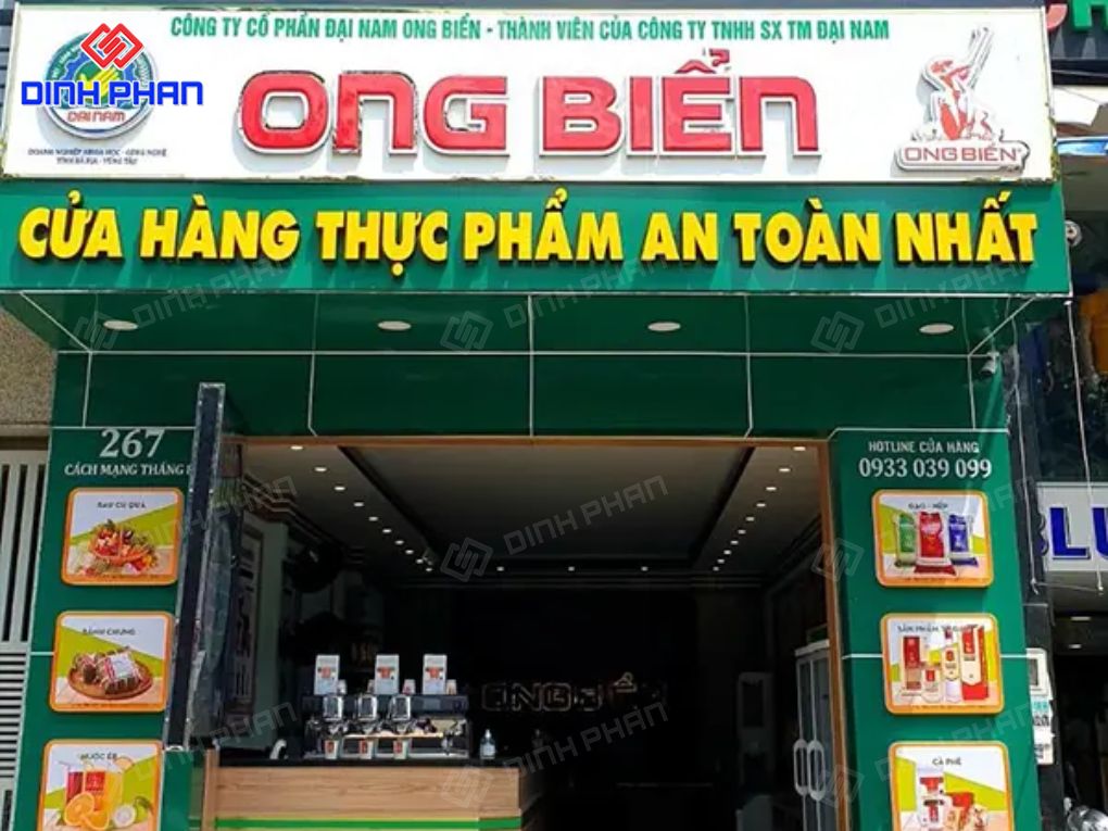 Làm bảng hiệu cửa hàng đẹp, thi công trọn gói Làm bảng hiệu cửa hàng
