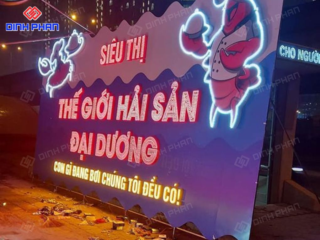 Kinh nghiệm làm bảng hiệu đèn led đẹp Làm bảng hiệu đèn led