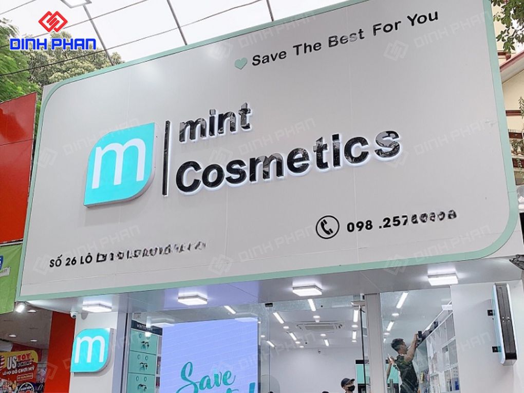 Làm bảng hiệu mỹ phẩm BMT đẹp, giá rẻ Làm bảng hiệu mỹ phẩm