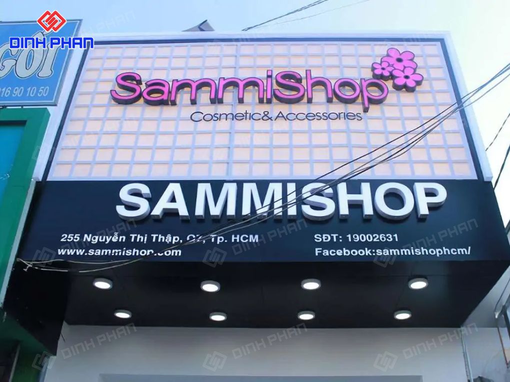 Làm bảng hiệu mỹ phẩm BMT đẹp, giá rẻ Làm bảng hiệu mỹ phẩm