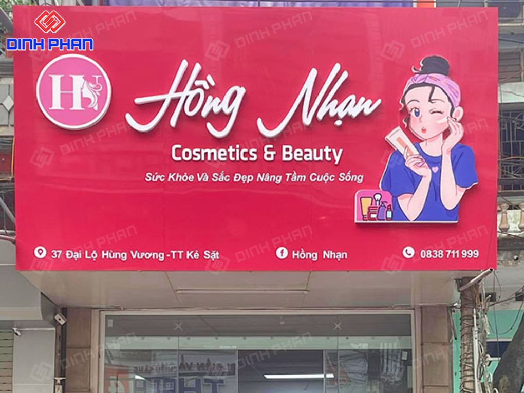 Làm bảng hiệu mỹ phẩm BMT đẹp, giá rẻ Làm bảng hiệu mỹ phẩm