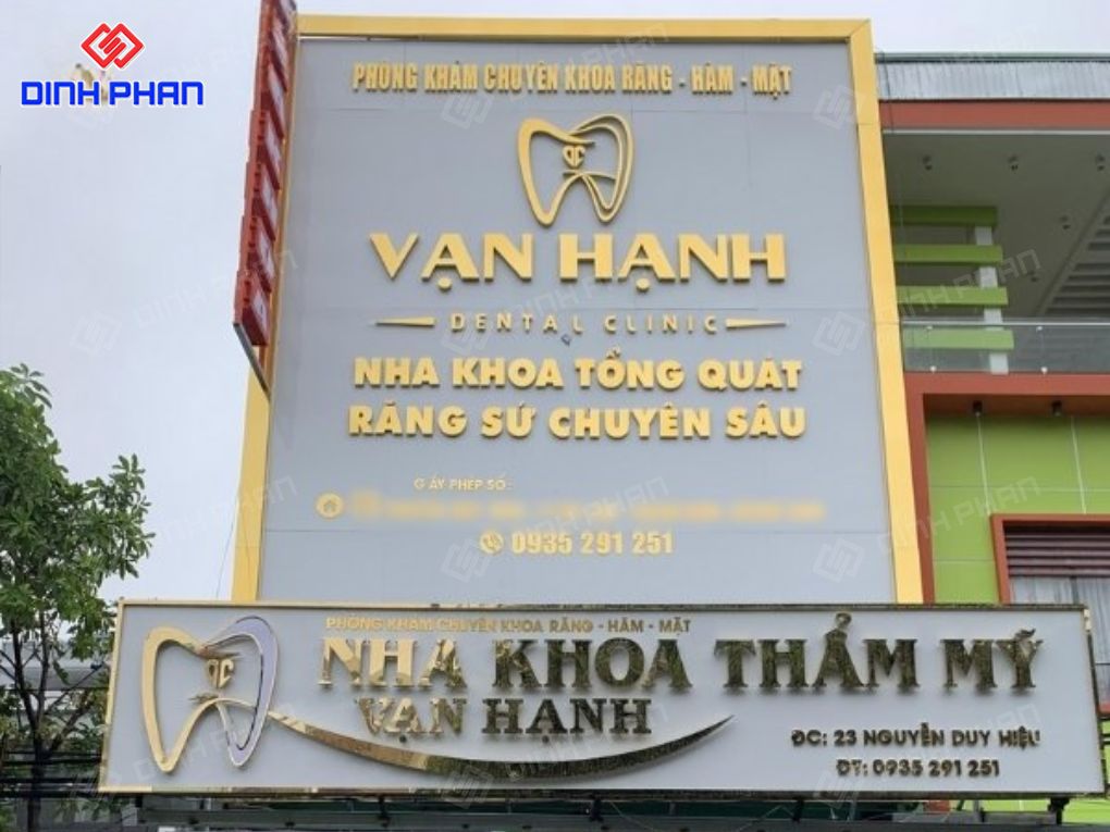 Đơn vị làm bảng hiệu nha khoa uy tín, chất lượng cao Làm bảng hiệu nha khoa