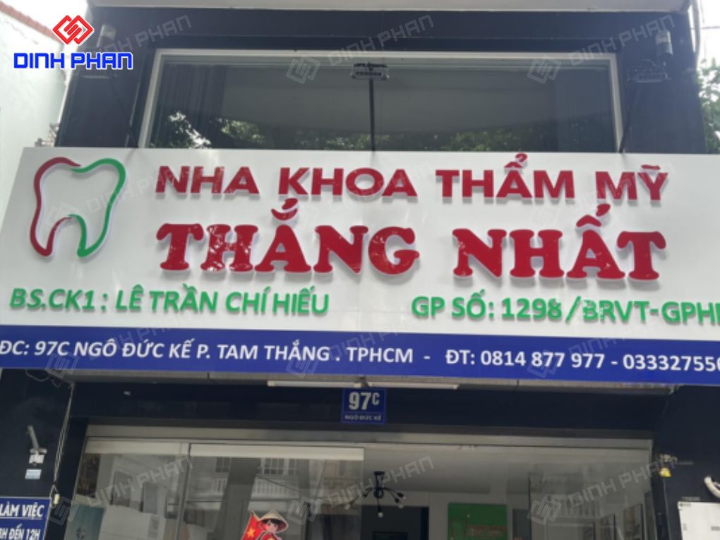 Đơn vị làm bảng hiệu nha khoa uy tín, chất lượng cao Làm bảng hiệu nha khoa