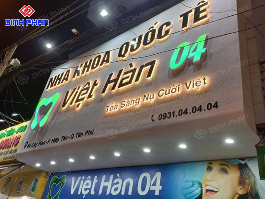 Đơn vị làm bảng hiệu nha khoa uy tín, chất lượng cao Làm bảng hiệu nha khoa