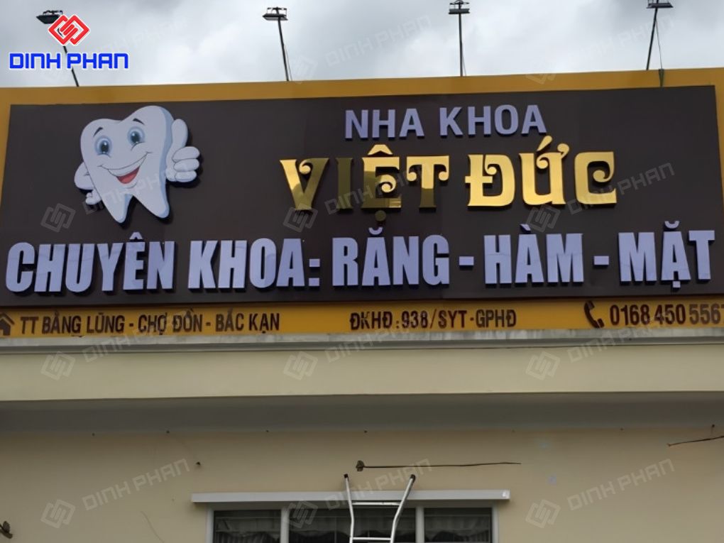 Đơn vị làm bảng hiệu nha khoa uy tín, chất lượng cao Làm bảng hiệu nha khoa