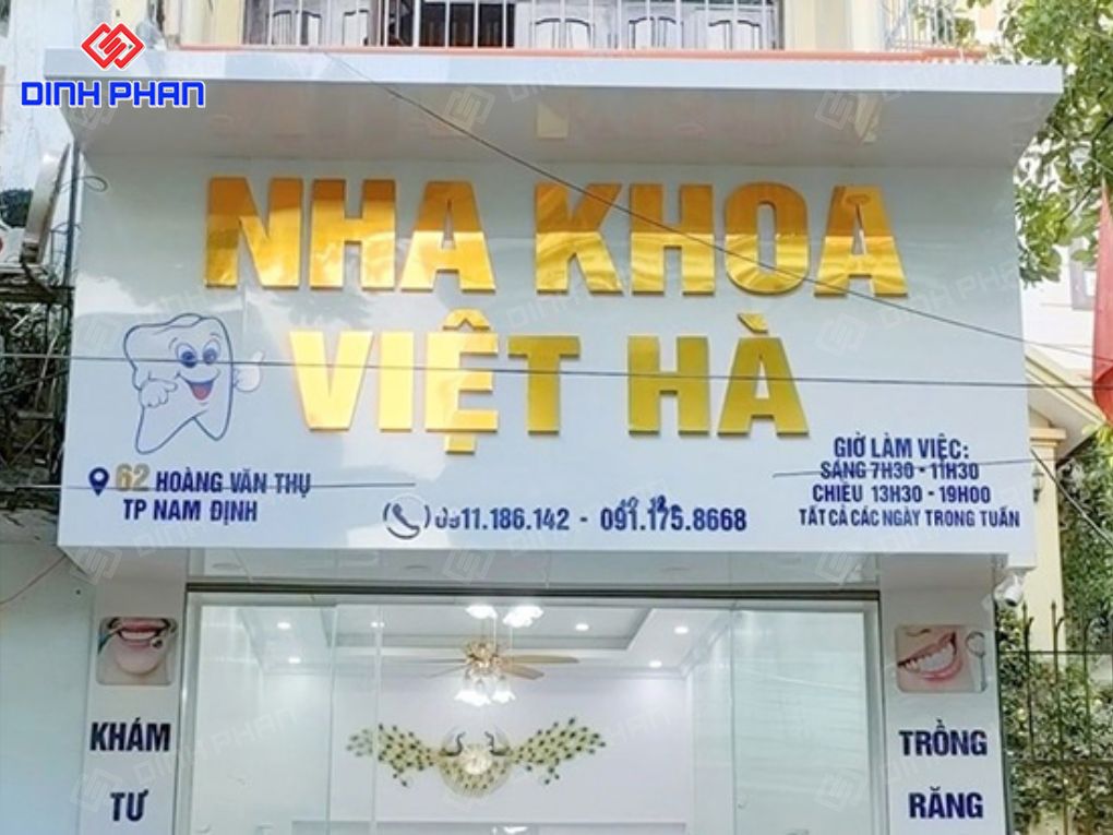 Đơn vị làm bảng hiệu nha khoa uy tín, chất lượng cao Làm bảng hiệu nha khoa
